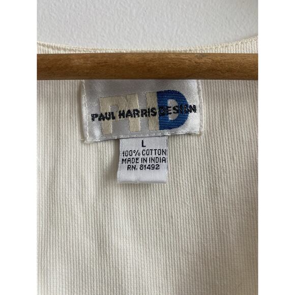 Vintage Hand Embroidered Floral Gold Button Vest Size Large - Picture 5 of 10